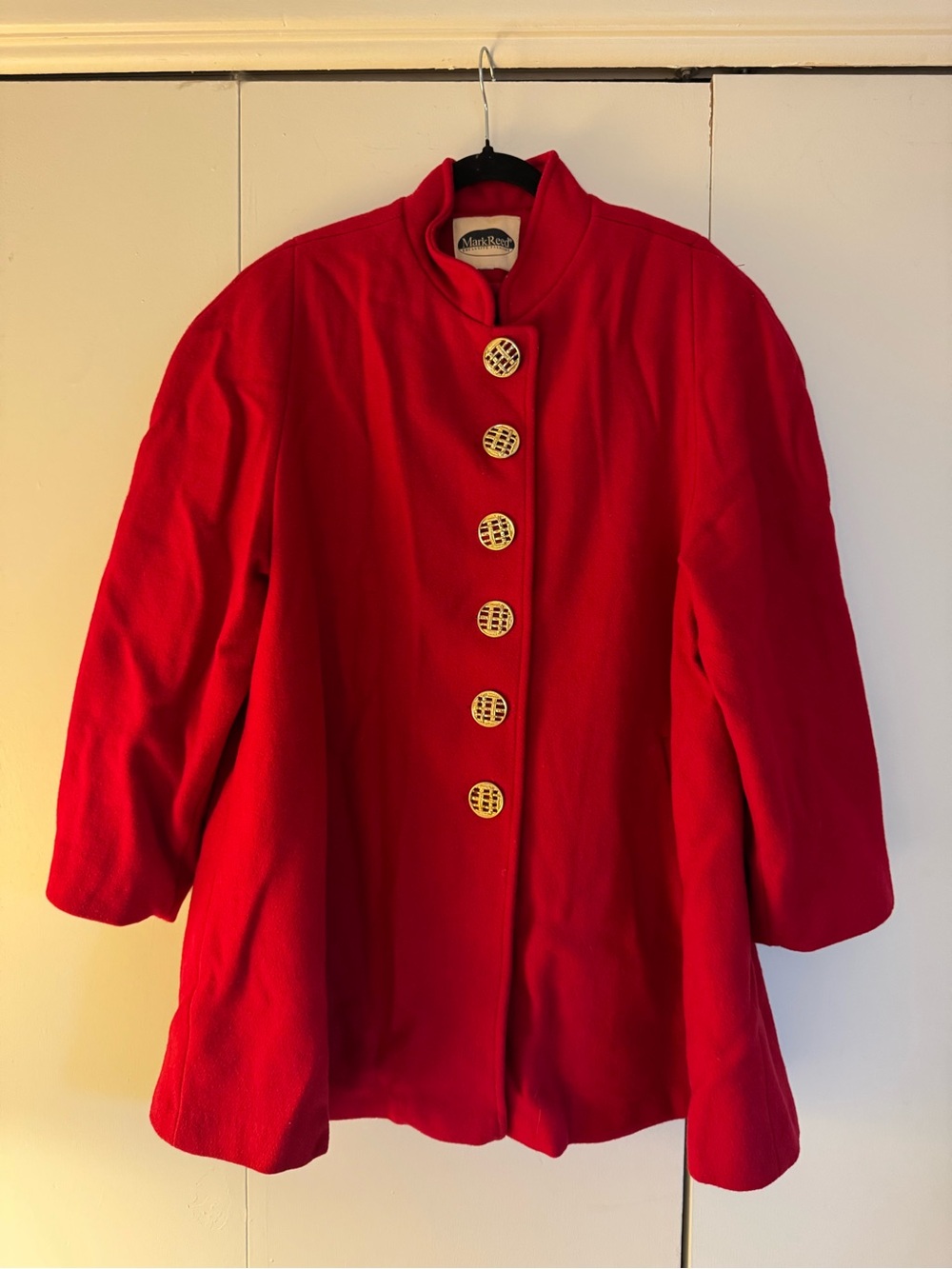 Mark Roberts Vintage Women's Red Wool Button-Front Coat